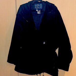 Wave Rave Men’s winter ski type long coat with MANY zippered pockets size XL